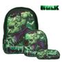 Imagem de Mochila Infantil Masculina Hulk Preta Aulas Envio Imediato