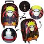 Imagem de Mochila Infantil Masculina Naruto Rodinha Lancheira Estojo