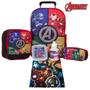 Imagem de Mochila Infantil Masculina Rodas Escola Vingadores + Toalha