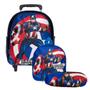 Imagem de Mochila Infantil Masculina Rodinha Capitão América Toys 2U