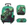 Imagem de Mochila Infantil Masculina Rodinhas Hulk Lancheira Estojo