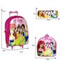 Imagem de Mochila Infantil Menina Rodinha Creche Princesas Resistente