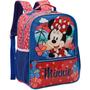 Imagem de Mochila Infantil Minnie X2 14" com Bolsos Laterais e PVC Cristal com Glitter - Xeryus