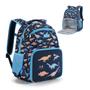 Imagem de Mochila Infantil Mommore 2 em 1 Dinossauro - Com Almoço, Azul