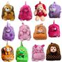 Imagem de Mochila infantil pelúcia bichinhos variados escola passeio fofo. escolar