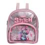 Imagem de Mochila Infantil Pequena Lilo Stitch Menina Alça Costas Rosa