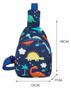 Imagem de Mochila Infantil Pochete Bolsa Escolar Dinossauros Azul