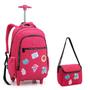 Imagem de Mochila Infantil Rodinha com Lancheira Color Up Rosa