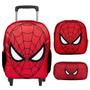 Imagem de Mochila Infantil Rodinha Homem Aranha Creche Menino Tam G