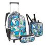 Imagem de Mochila Infantil Rodinha Player On com Lancheira e Estojo Azul