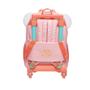 Imagem de Mochila Infantil Rodinhas Escolar Menina Lilica Ripilica BB Feminina Alças Reforçada Cor Rosa Resistente Durável Importa