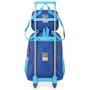 Imagem de Mochila Infantil Rodinhas Hot Wheels Com Lancheira E Estojo Azul 