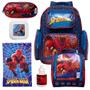 Imagem de Mochila Infantil Spider Aranha Azul Passeio e Itens Toys 2U