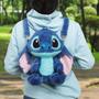 Imagem de Mochila Infantil Stitch Pelúcia Passeio Alça Costas Azul