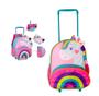 Imagem de Mochila Infantil Unicórnio Rosa com Rodinhas Diversão