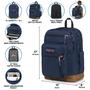 Imagem de Mochila JanSport Cool com capa para laptop de 15 polegadas Loden Frost