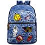 Imagem de Mochila Jeans Patches Escolar Juvenil Tw101