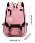 Imagem de Mochila JiaYou Teenage Girls' Middle School 21L rosa preta