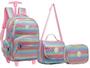 Imagem de Mochila Juvenil Com Estojo e Lancheira Com Glitter - Yepp