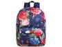 Imagem de Mochila Juvenil Escolar Feminina Floral  - Tam. G Dermiwil Container Azul Marinho