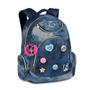 Imagem de Mochila Juvenil Jeans Az Escuro Pompom RB9265 Rebecca Bonbon