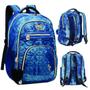 Imagem de Mochila Juvenil Kit Escolar Jeans Com Lancheira Estojo M4285