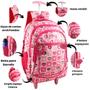 Imagem de Mochila Kit Estojo e Lancheira Escolar Completo p/ Meninas Canetinhas + Garrafinha