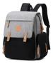 Imagem de Mochila land luxury cor cinza e preto com trocador