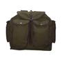 Imagem de Mochila lona camping pesca ferramentas em lona 4 bolsos G verde Ref. 0002 COM ESTOJO