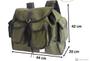 Imagem de Mochila lona camping pesca ferramentas em lona 4 bolsos G verde Ref. 0002 COM ESTOJO