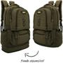 Imagem de Mochila Lona Extensivel Dl0775 Esportiva Grande Verde