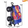 Imagem de MOCHILA Mala 3D Hotwheels Race Azul Maxtoy com Rodas