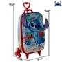 Imagem de Mochila Mala 3D Stitch Disney Escolar com Rodinhas