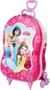 Imagem de Mochila Malinha Infantil Princesas Rosa c 6 rodinhas Maxtoy