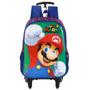 Imagem de Mochila Mario Bros Rodinhas Lancheira Térmica Estojo Duplo