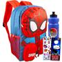 Imagem de Mochila Marvel Spiderman 16 para meninos com adesivos e garrafa