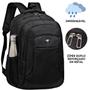 Imagem de Mochila Masculina Feminina Escolar Juvenil Impermeável Resistente Grande Cor:Preto