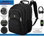 Imagem de Mochila Masculina Feminina Notebook Reforçada Impermeavel Saída USB/FONE