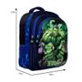 Imagem de Mochila Masculina Infantil Escolar Herói Incrivel Hulk 3D