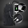 Imagem de mochila masculina militar cabo de aço com entrada usb fone 45l reforçada impermeavel escolha a sua