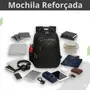 Imagem de Mochila Masculina Reforçada Faculdade Impermeável Resistente Grande Alça de Aço Forte