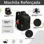 Imagem de Mochila Masculina Reforçada Faculdade Impermeável Resistente Grande Alça de Aço Forte