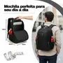 Imagem de Mochila Masculina Reforçada Faculdade Impermeável Resistente Grande Alça de Aço Forte