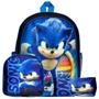 Imagem de Mochila Masculina Sonic O Filme Costa Lancheira Estojo Tn