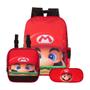 Imagem de Mochila Masculina Super Mario de Costas + Lancheira e Estojo