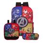 Imagem de Mochila Masculino Avengers de Costas + Lancheira e Estojo