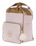 Imagem de Mochila Maternidade Nylon Coroa Rosa com Dourado 01 Peça - Coleção Multifuncional