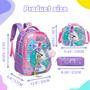 Imagem de Mochila Meetbelify Unicorn para meninas de 8 a 10 anos com lancheira