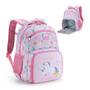 Imagem de Mochila Mommore 2 em 1 Infantil com Almoço - Rosa Unicórnio