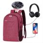 Imagem de Mochila Notebook Anti Furto Lorben Saída Cabo Auxiliar Usb